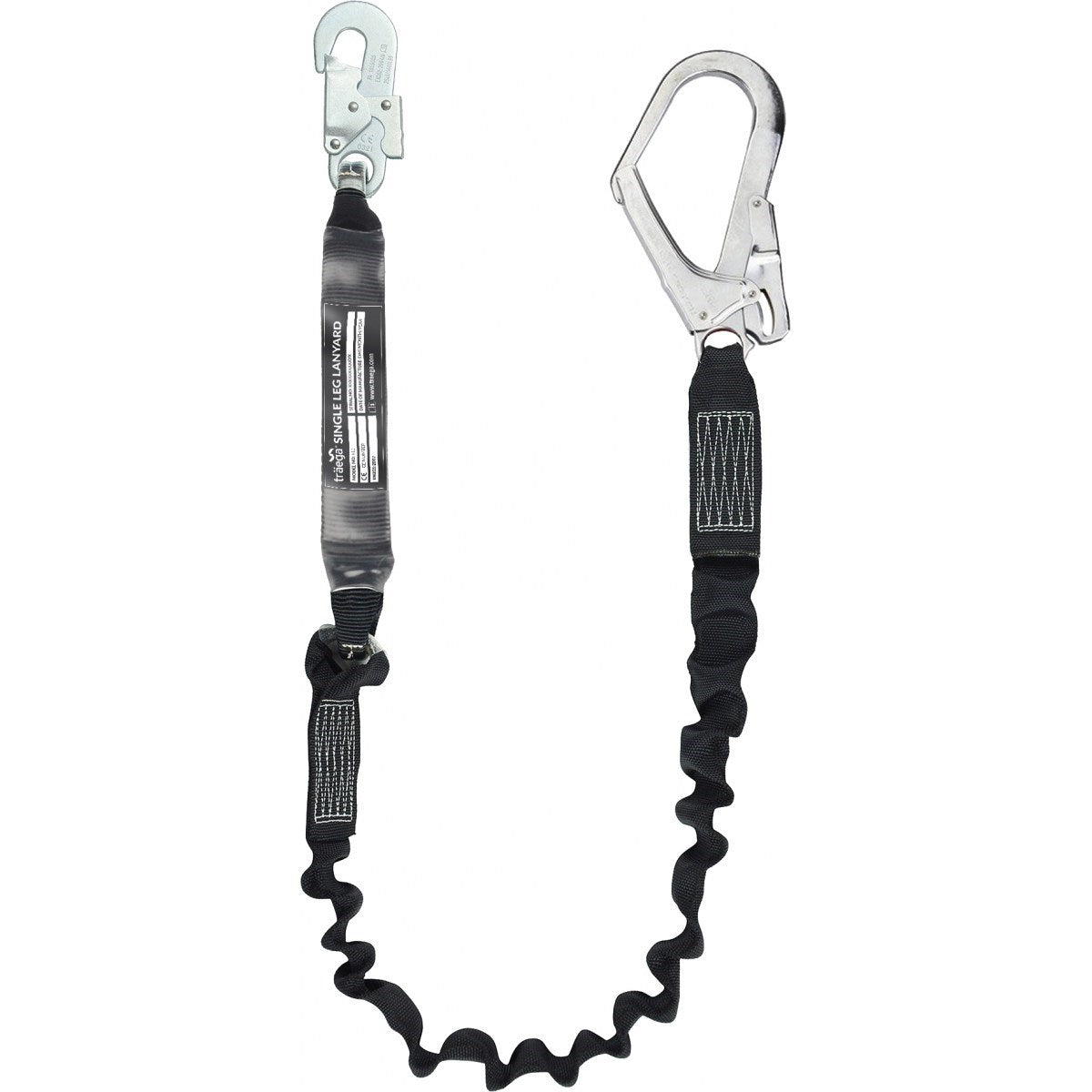 EL1 Elasticated Fall Arrest Lanyard - Single Leg