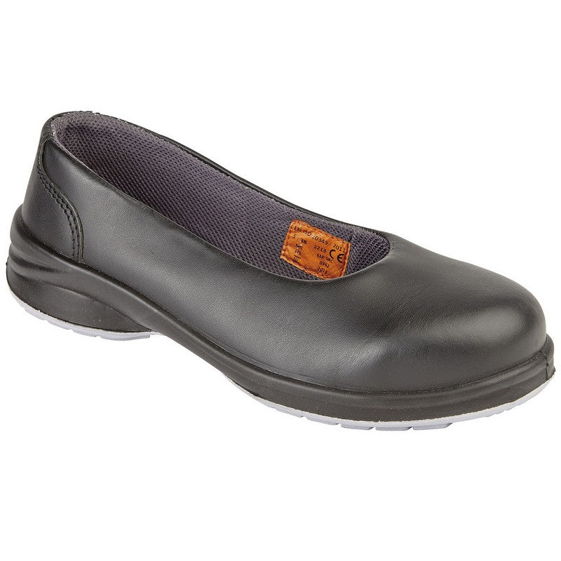 2213 Ladies Black Star Court Safety Shoe – Steel Toe & Midsole, S1P