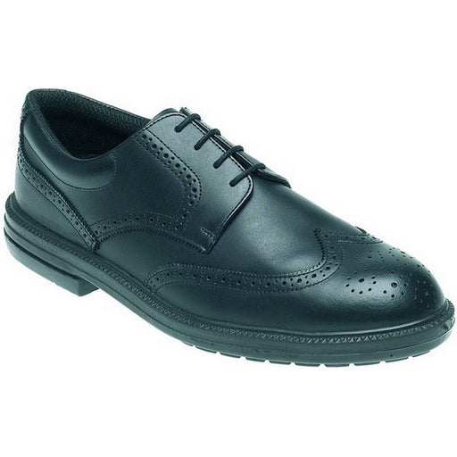 Himalayan 912 Black Leather Brogue Safety Shoe with Steel Toecap