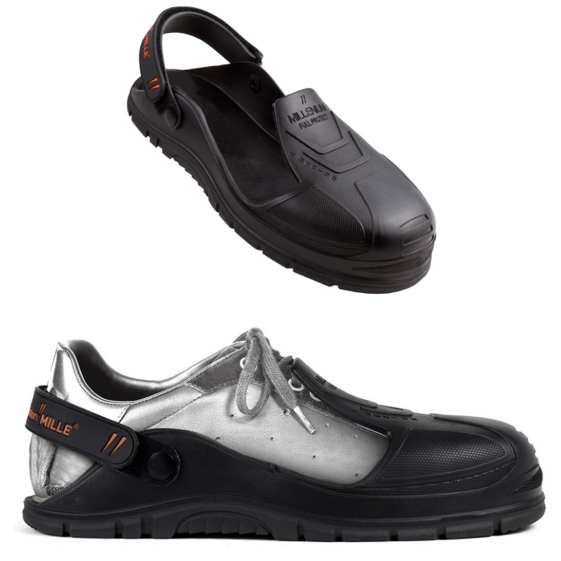 Steel toe cap safety clog for visitors