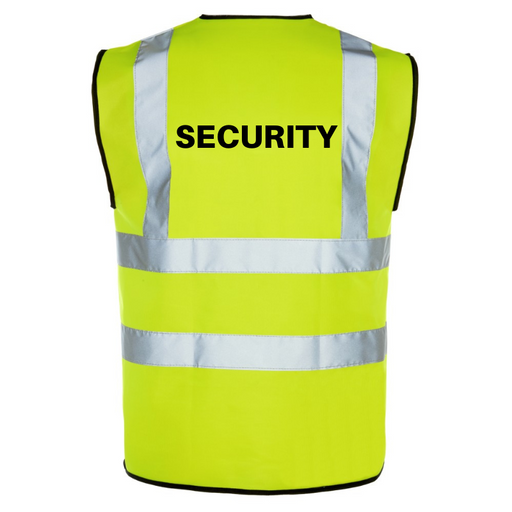 SECURITY Printed Hi-Viz Waistcoat - High Visibility Vest