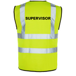 SUPERVISOR Printed Hi-Viz Waistcoat - High Visibility Vest