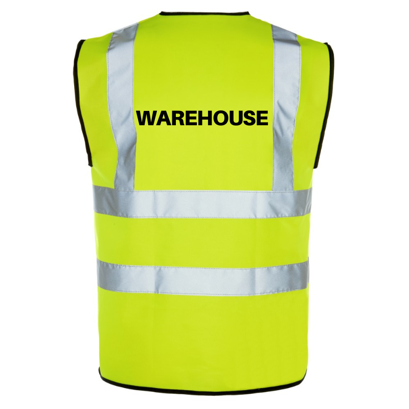 WAREHOUSE - Printed Hi-Viz Waistcoat - High Visibility Vest