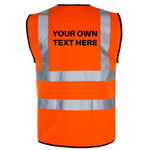 Your Own Text - Printed Hi-Viz Waistcoat