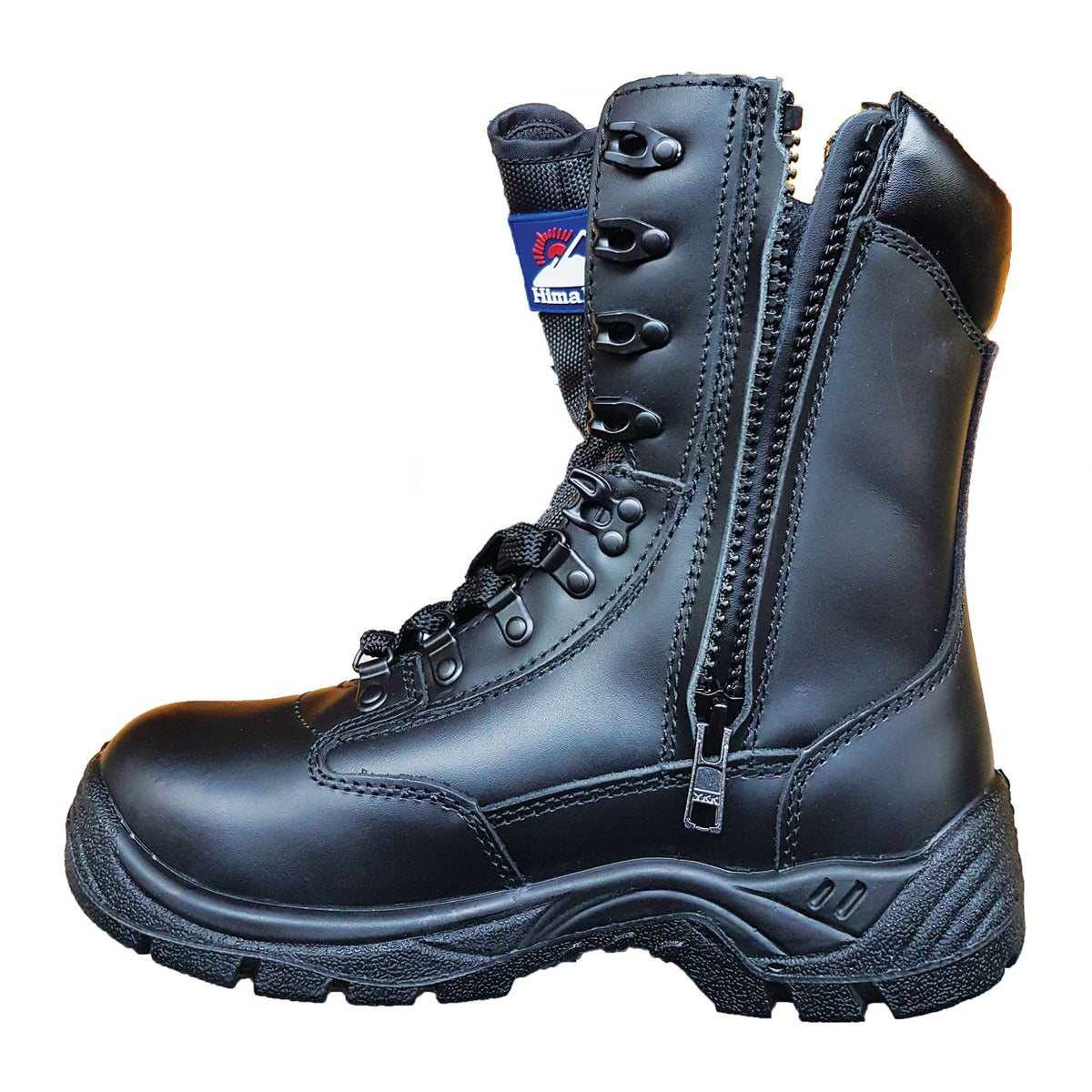 Himalayan 5060 Black Leather High Cut Safety Boot – Steel Toe & Midsole, Side Zip, Sizes 3-13