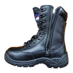 Himalayan 5060 Black Leather High Cut Safety Boot – Steel Toe & Midsole, Side Zip, Sizes 3-13