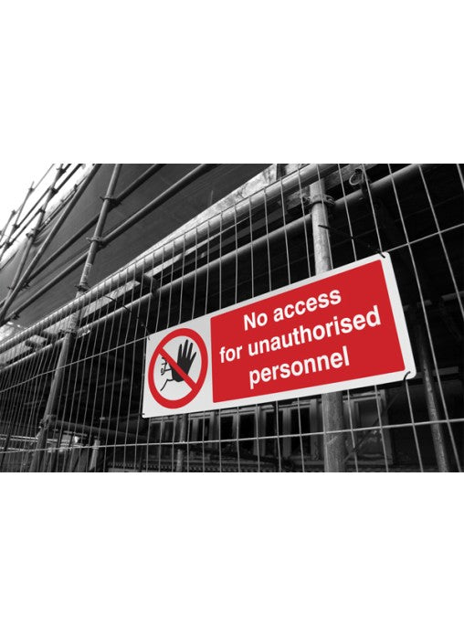 No Access for Unauthorised Personnel Safety Sign
