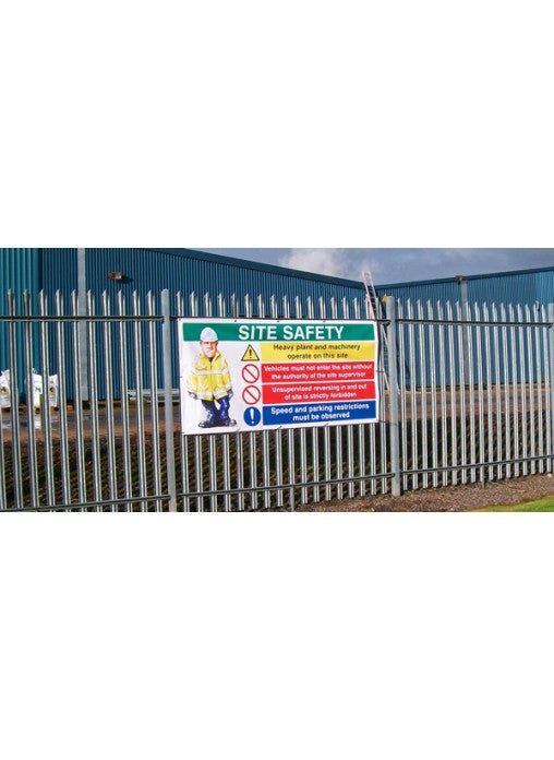 Site Safety Banner with Eyelets - 55084