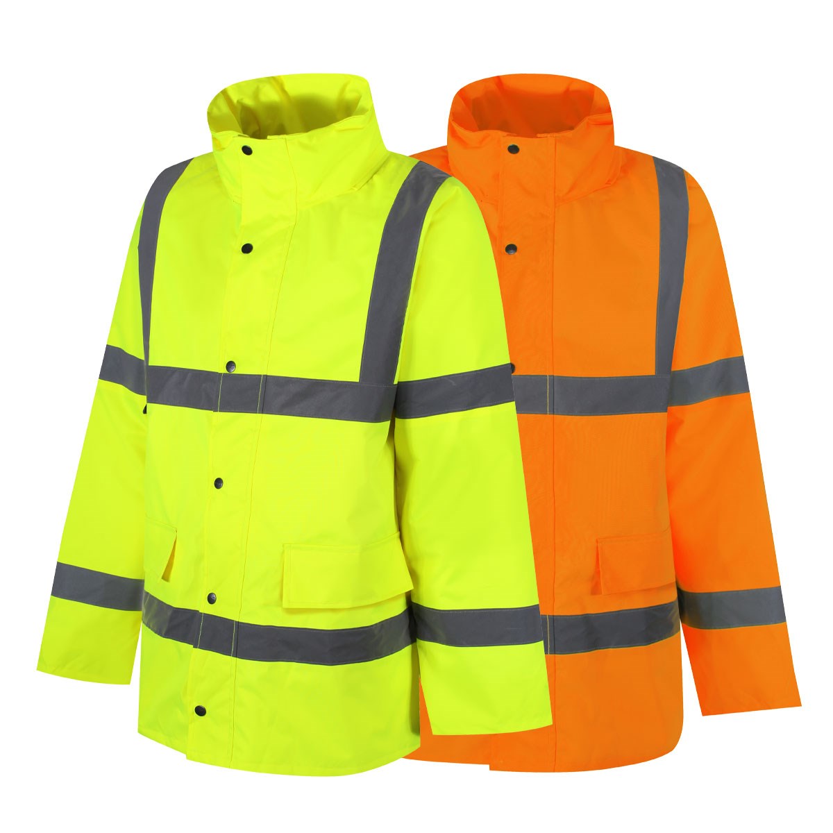 TJK01 Hi-Viz Padded Parka Jacket Class 3 - Quilted & Waterproof