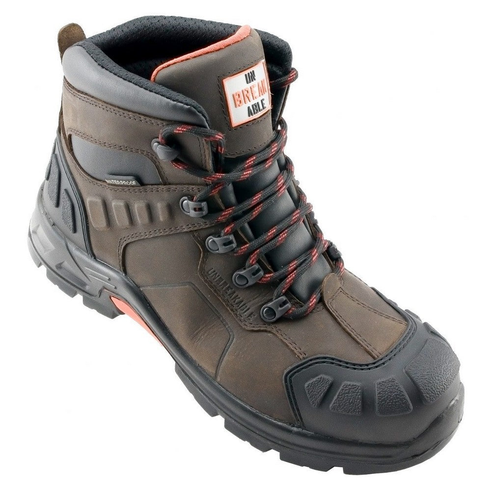 u114 unbreakable brown waterproof safety boot