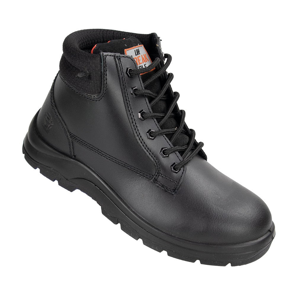 u119 unbreakable black safety boot with steel toe cap