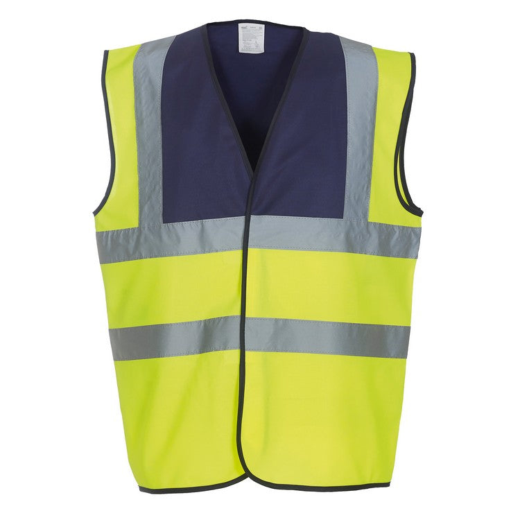 Yoko YK102 Hi-Viz Waistcoat Vest 2 Tone
