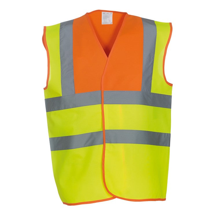 Yoko YK102 Hi-Viz Waistcoat Vest 2 Tone