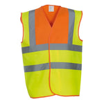 Yoko YK102 Hi-Viz Waistcoat Vest 2 Tone