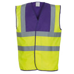 Yoko YK102 Hi-Viz Waistcoat Vest 2 Tone