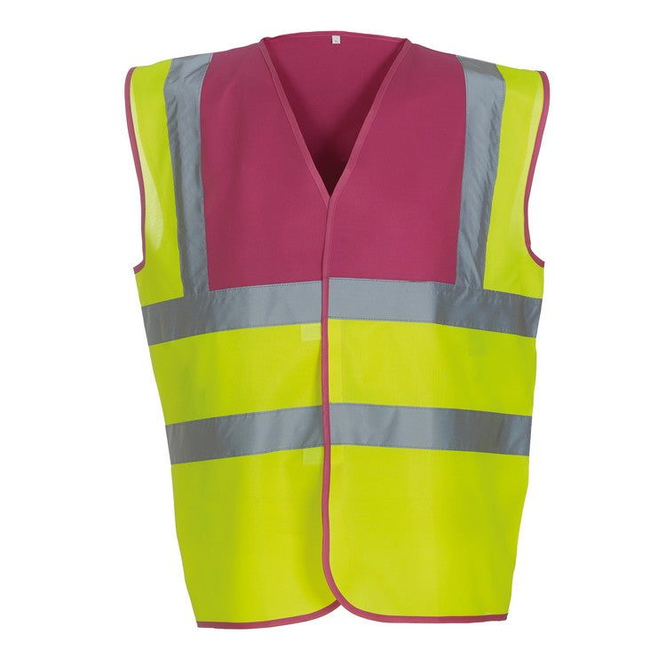 Yoko YK102 Hi-Viz Waistcoat Vest 2 Tone
