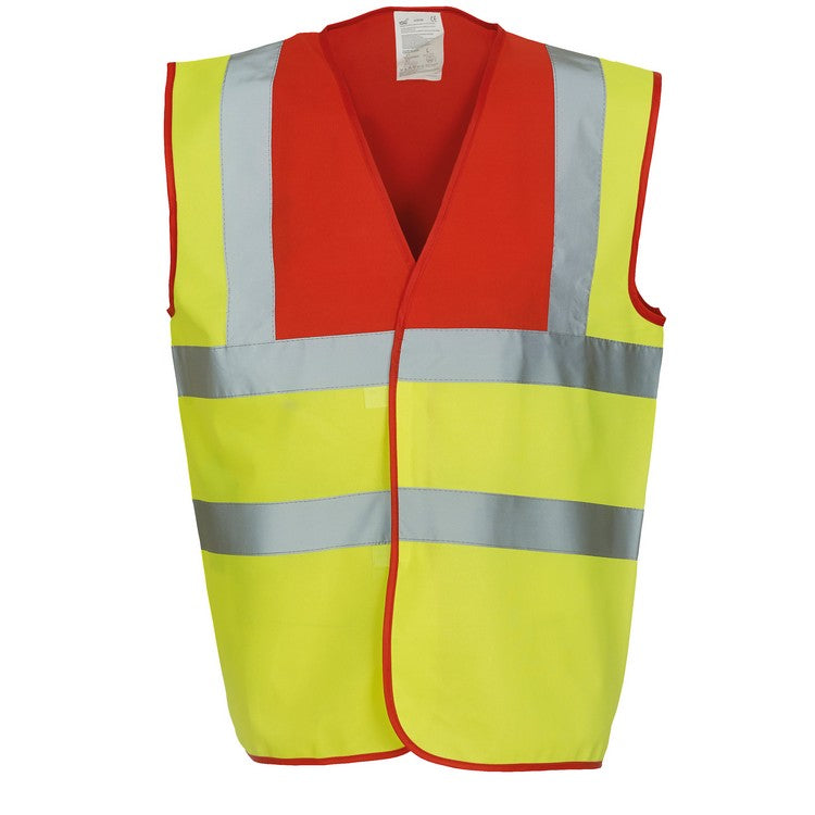 Yoko YK001 Hi-Viz Waistcoat Vest 2 Tone