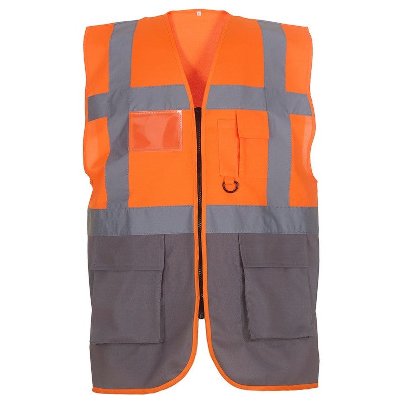 Yoko YK103 Hi-Viz Executive Waistcoat Vest 2 Tone