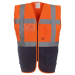 Yoko YK103 Hi-Viz Executive Waistcoat Vest 2 Tone
