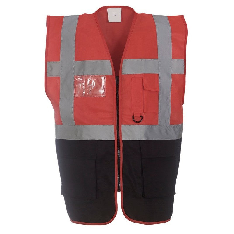 Yoko YK103 Hi-Viz Executive Waistcoat Vest 2 Tone