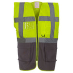 Yoko YK103 Hi-Viz Executive Waistcoat Vest 2 Tone