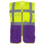 Yoko YK103 Hi-Viz Executive Waistcoat Vest 2 Tone