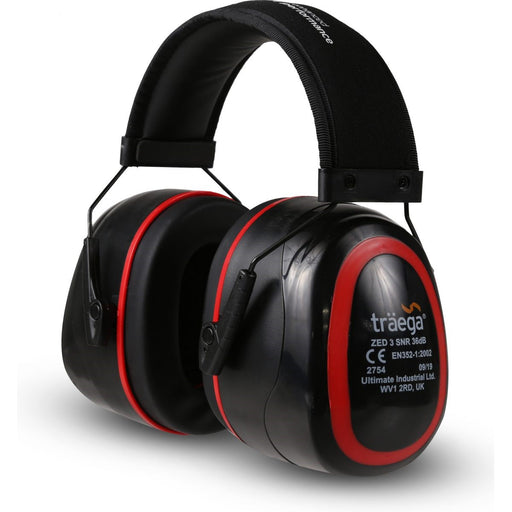 Traega ZED3 Premium Ear Defenders - 36 SNR Hearing Protection