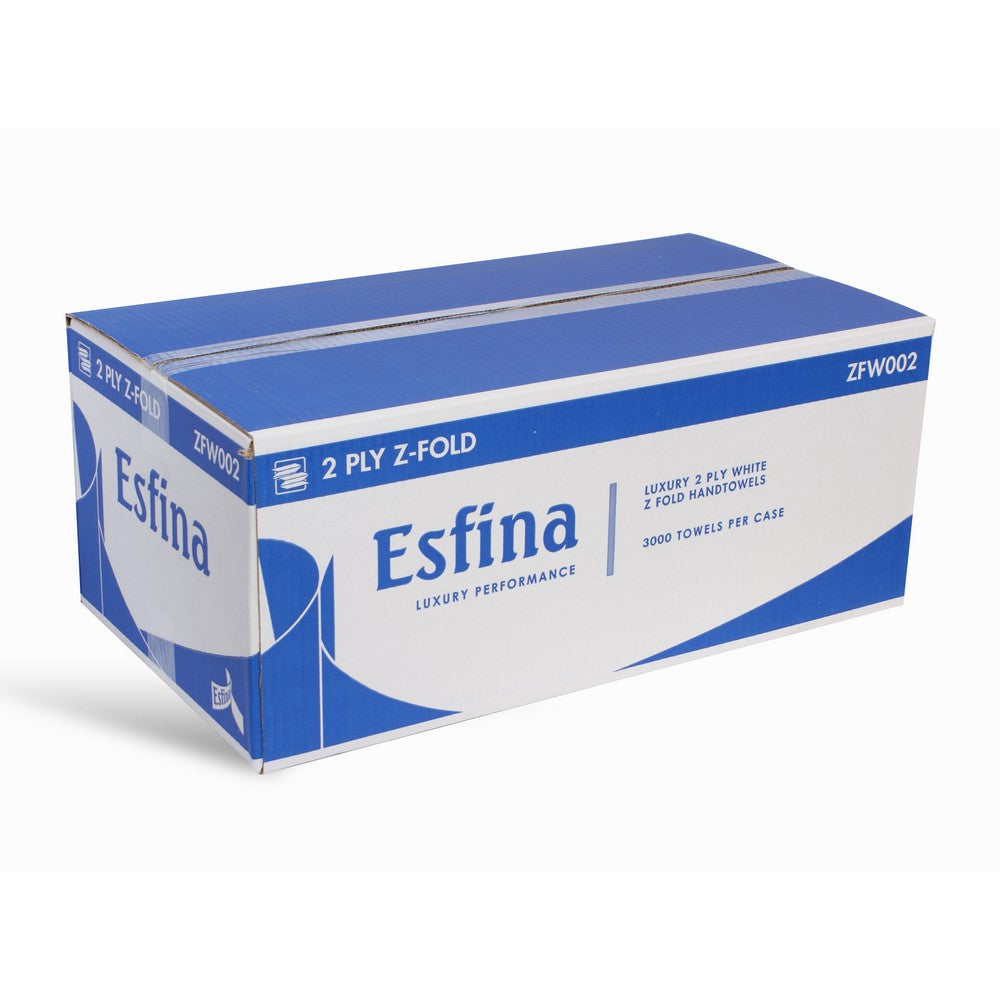 ZFW002 Esfina White Z Fold hand towels