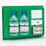 green emergency eye wash station