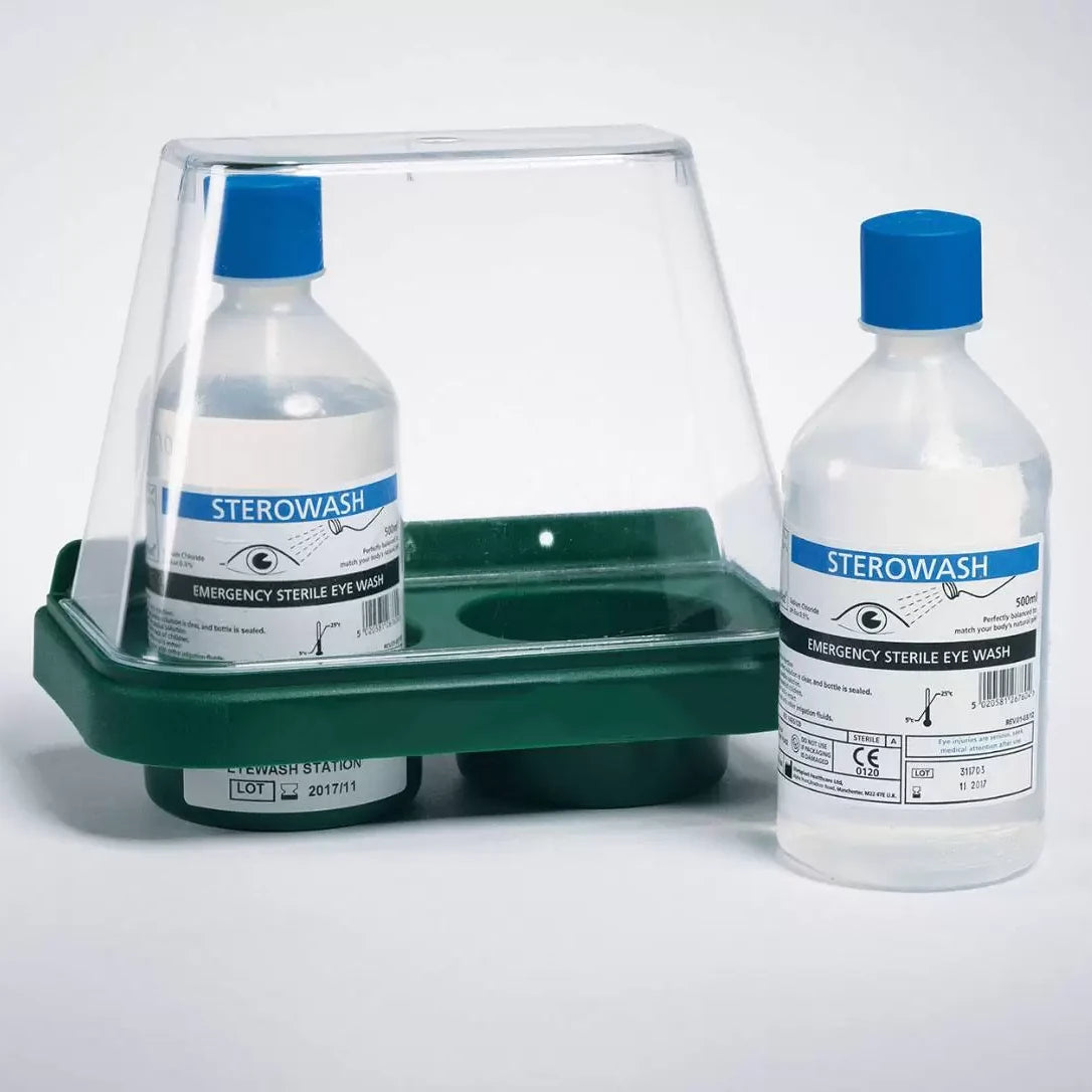 eye wash bottle wall station holder