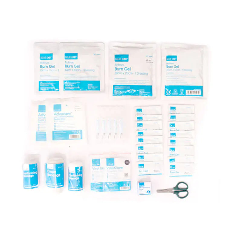 Standard Burns First Aid Kit In Red PGB Box