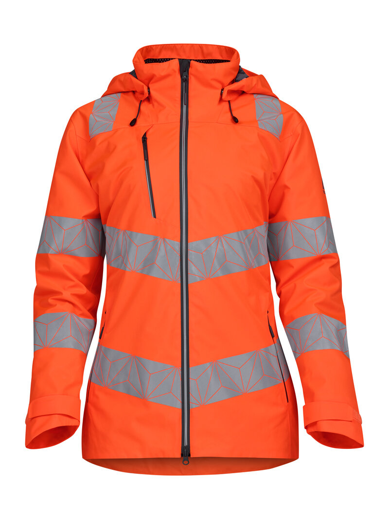 Women's Hi-Vis Orange Waterproof Shell Jacket RCT851-ORG