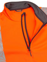 Hi-Vis Orange Quarter Zip Sweatshirt Recycled Workwear RCT805