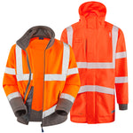 Leo CLOVELLY & HARTLAND Hi-Vis Orange Jacket System A04/F01-O-LEO