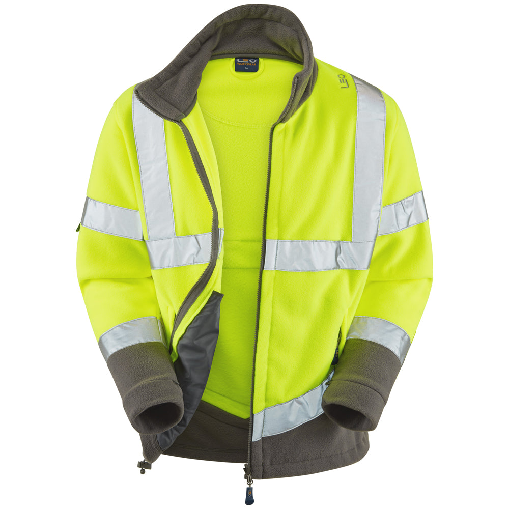 Leo CLOVELLY & HARTLAND Hi-Vis Yellow/Navy Jacket System A04/F01-Y/NV-LEO