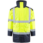 Leo TAWSTOCK Hi-Vis Yellow Navy Waterproof Coat A01-Y/NV-LEO