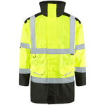 Leo TAWSTOCK Hi-Vis Yellow Black Waterproof Coat A01-Y/BK-LEO