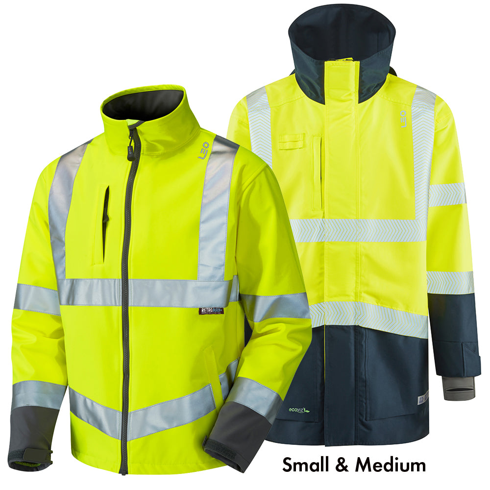 Leo CLOVELLY & BUCKLAND Hi-Vis Yellow/Navy Jacket System A04/SJ01-Y/NV-LEO