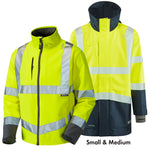 Leo CLOVELLY & BUCKLAND Hi-Vis Yellow/Navy Jacket System A04/SJ01-Y/NV-LEO