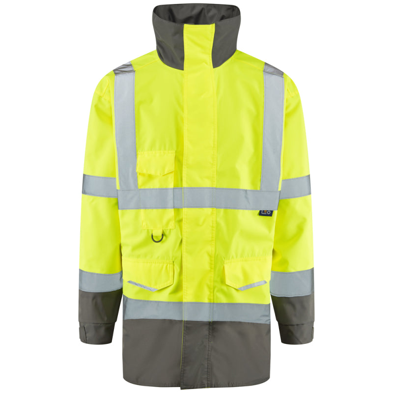 Leo TORRIDGE Hi-Vis Yellow Waterproof Coat A06-Y-LEO