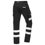 Leo ILFRACOMBE Black Cargo Work Trousers with Knee Pad Pockets CT02-BK-LEO