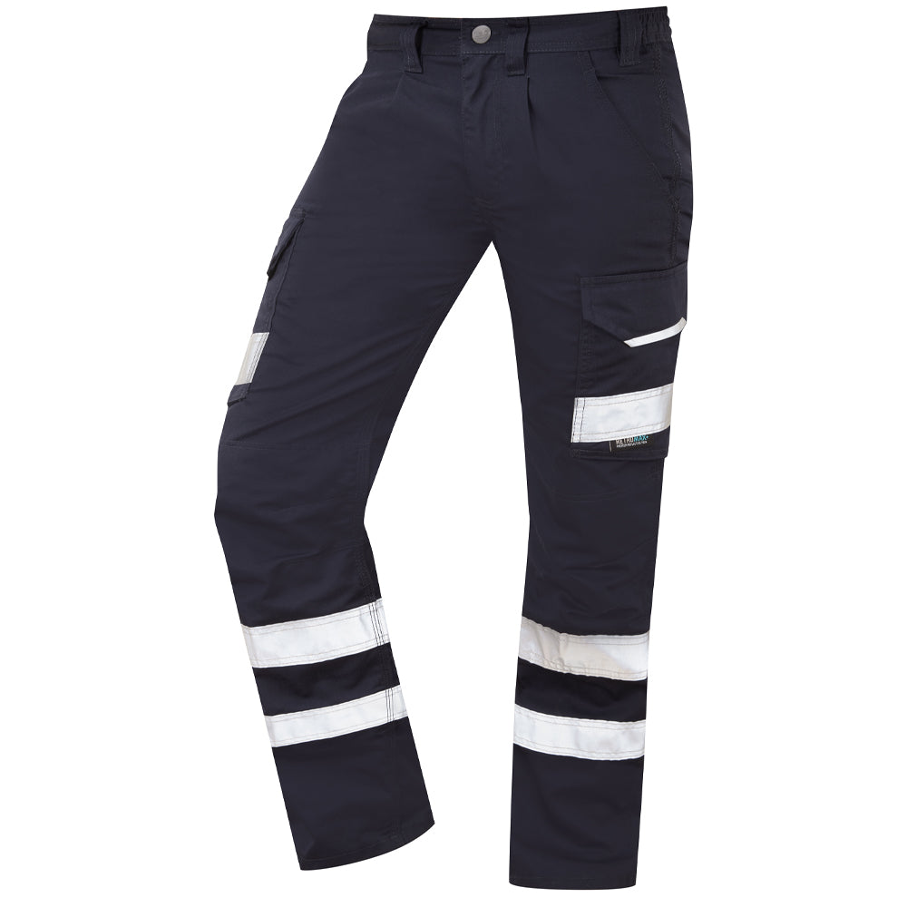 Leo ILFRACOMBE Navy Cargo Work Trousers with Knee Pad Pockets CT02-NV-LEO