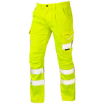 Leo KINGFORD Hi-Vis Yellow Stretch Cargo Work Trousers Class 1 CT04-Y-LEO