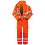 Leo WATERTOWN Hi-Vis Orange Waterproof Coverall CV02-O-LEO