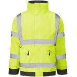 Leo CHIVENOR Hi-Vis Yellow Waterproof Bomber Jacket J01-Y-LEO