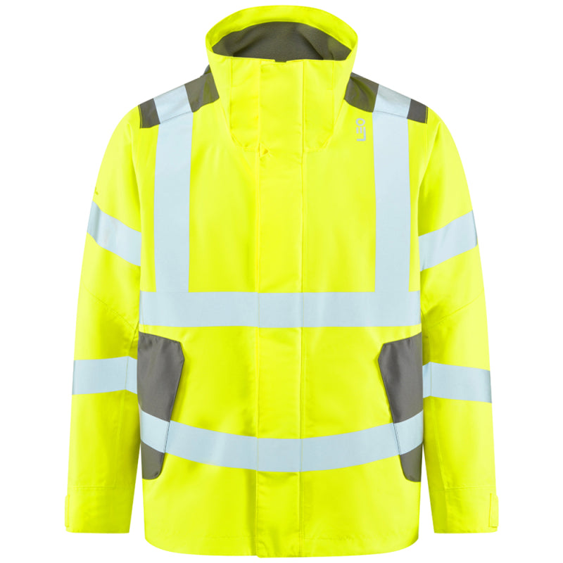 Leo EXMOOR Hi-Vis Yellow Waterproof Jacket J04-Y-LEO