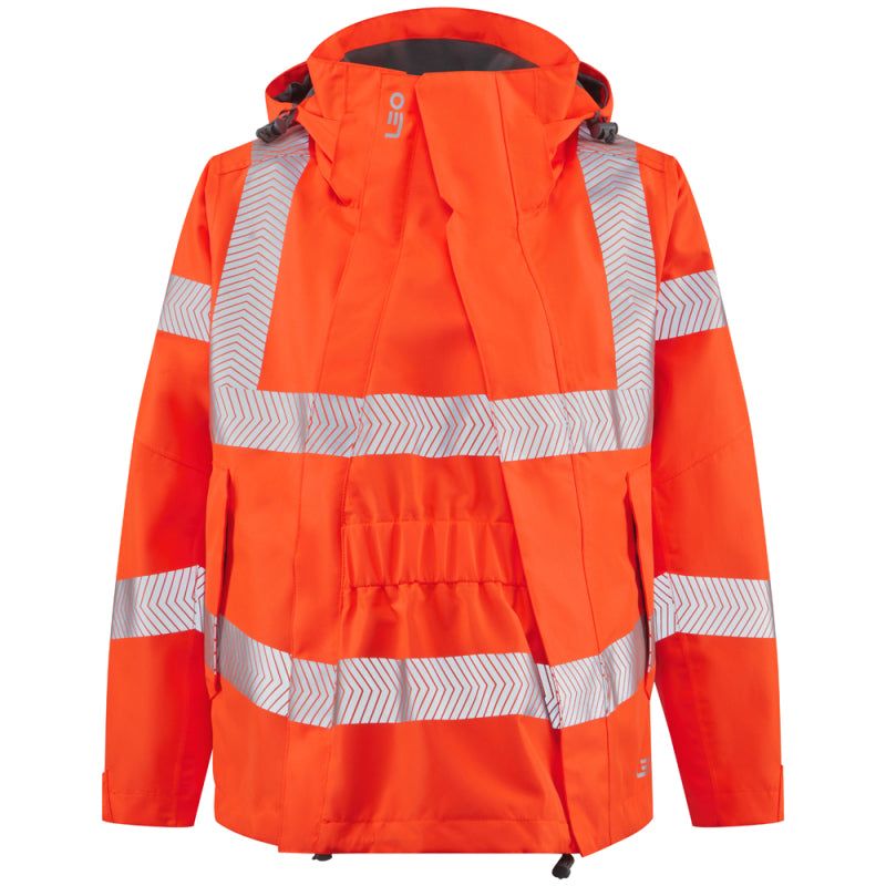 Leo ROSEMOOR Hi-Vis Orange Jacket with Pregnancy Expander JL04/EX01-O-LEO