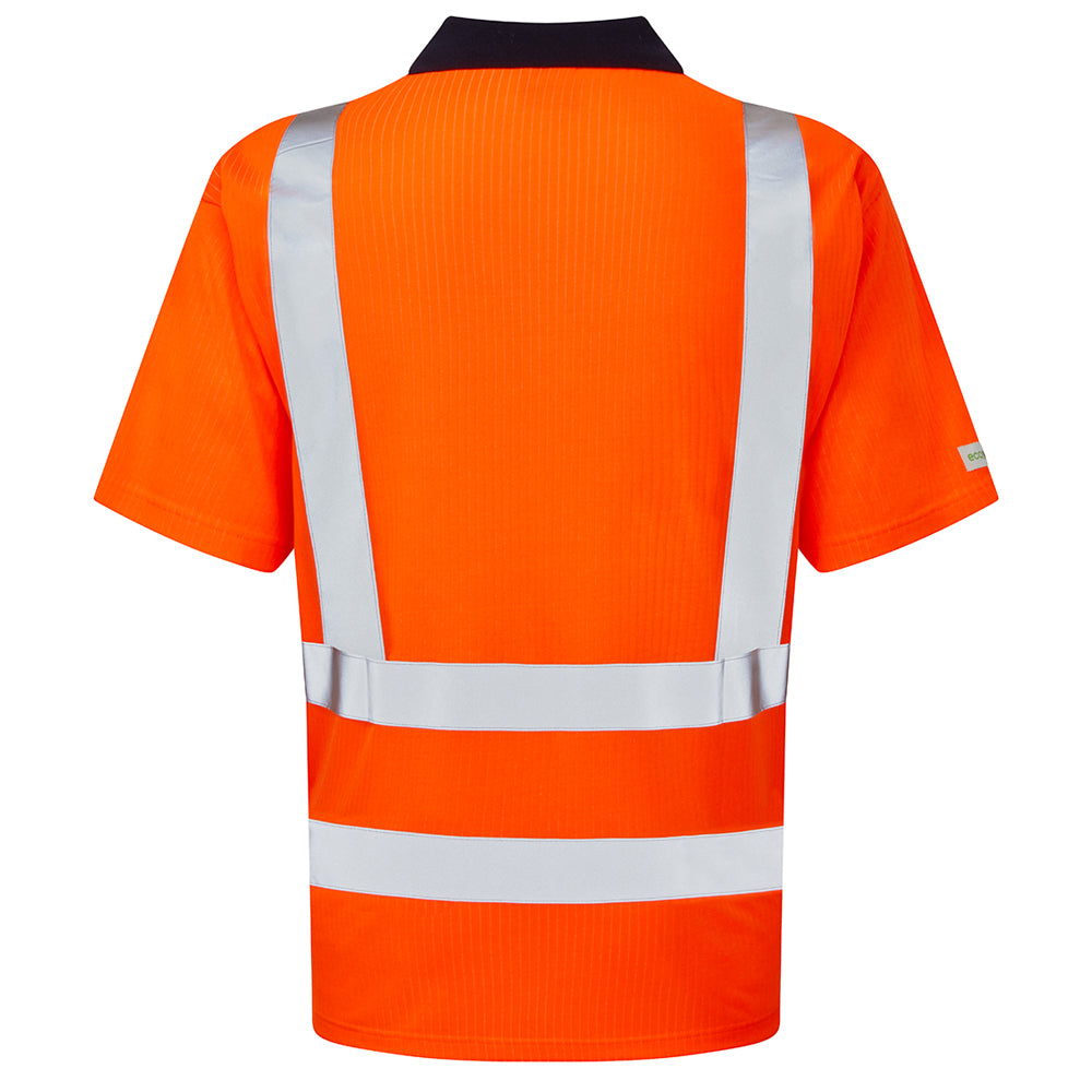 Leo CROYDE Hi-Vis Orange Polo Shirt P01-O-LEO