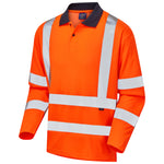 Leo SWIMBRIDGE Hi-Vis Orange Polo Shirt P05-O-LEO