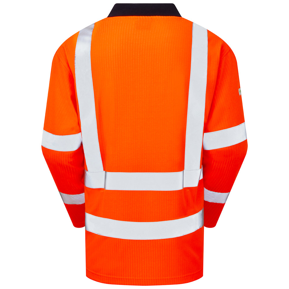 Leo SWIMBRIDGE Hi-Vis Orange Polo Shirt P05-O-LEO